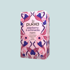 PUKKA ELDERBERRY ECHINACEA ELDER FLOWER TEABAGS 20pk