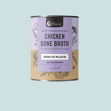 NUTRA ORGANICS CHICKEN ADAPTOGENIC MUSHROOM BONE BROTH 125G