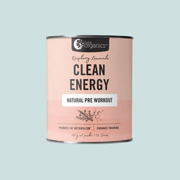 NUTRA ORGANICS RASPBERRY LEMONADE CLEAN ENERGY 250G