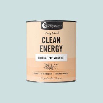 NUTRA ORGANICS CLEAN ENERGY JUICY PEACH 250G