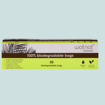 WOTNOT 100% BIODEGRADABLE NAPPY BAGS 50PK